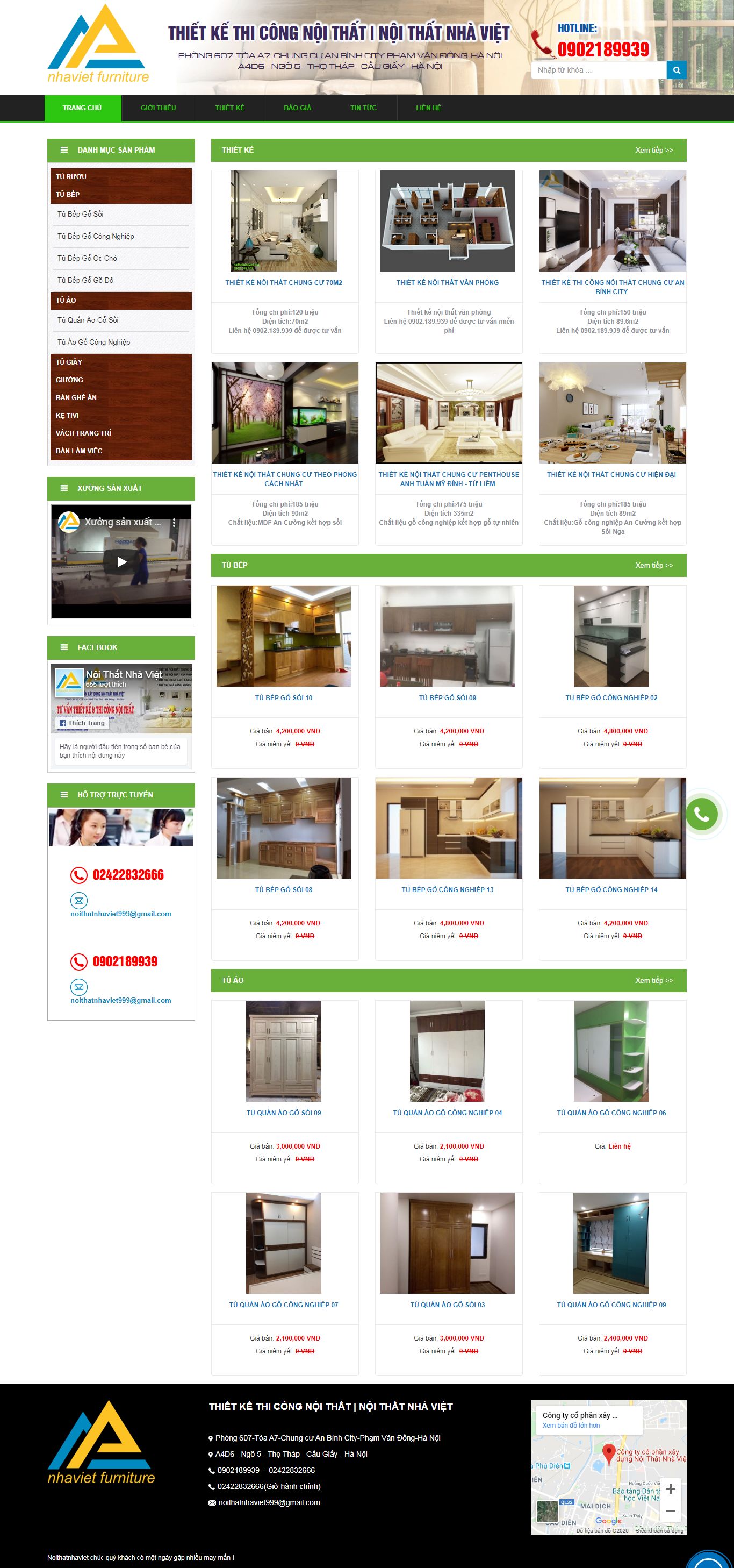 Thiết kế Web xưởng gỗ - noithatnhaviet.org