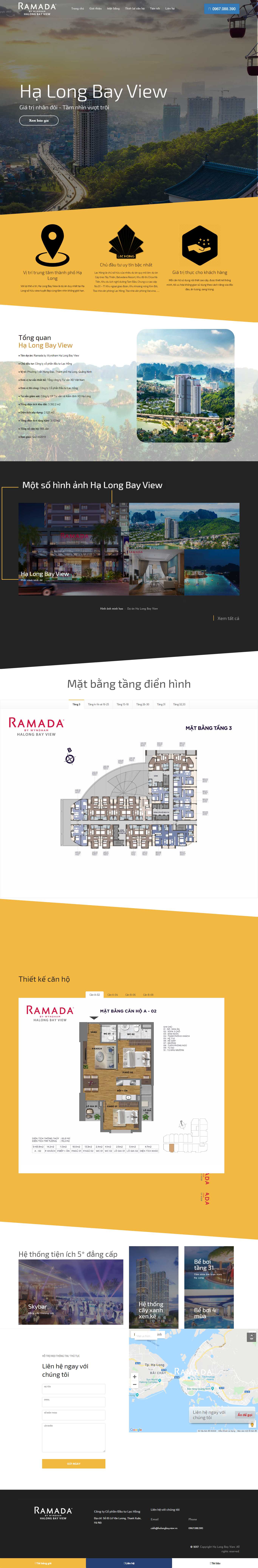 Thiết kế Landing page web - canhohalongbayview.site