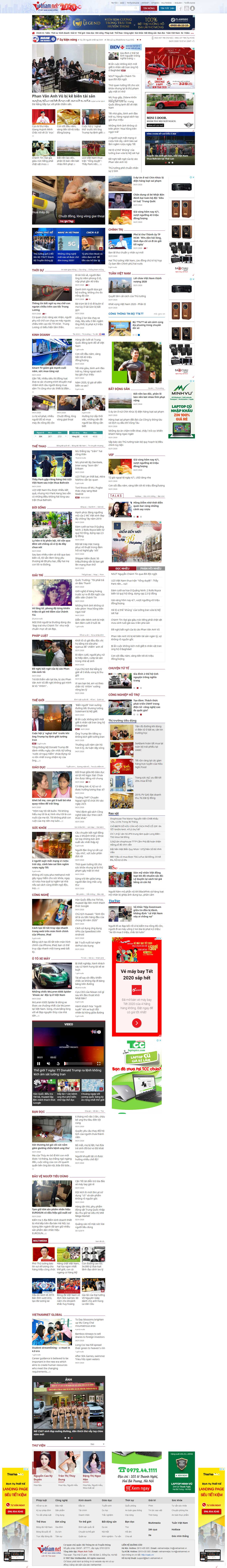 Thiết kế web báo điện tử - vietnamnet.vn