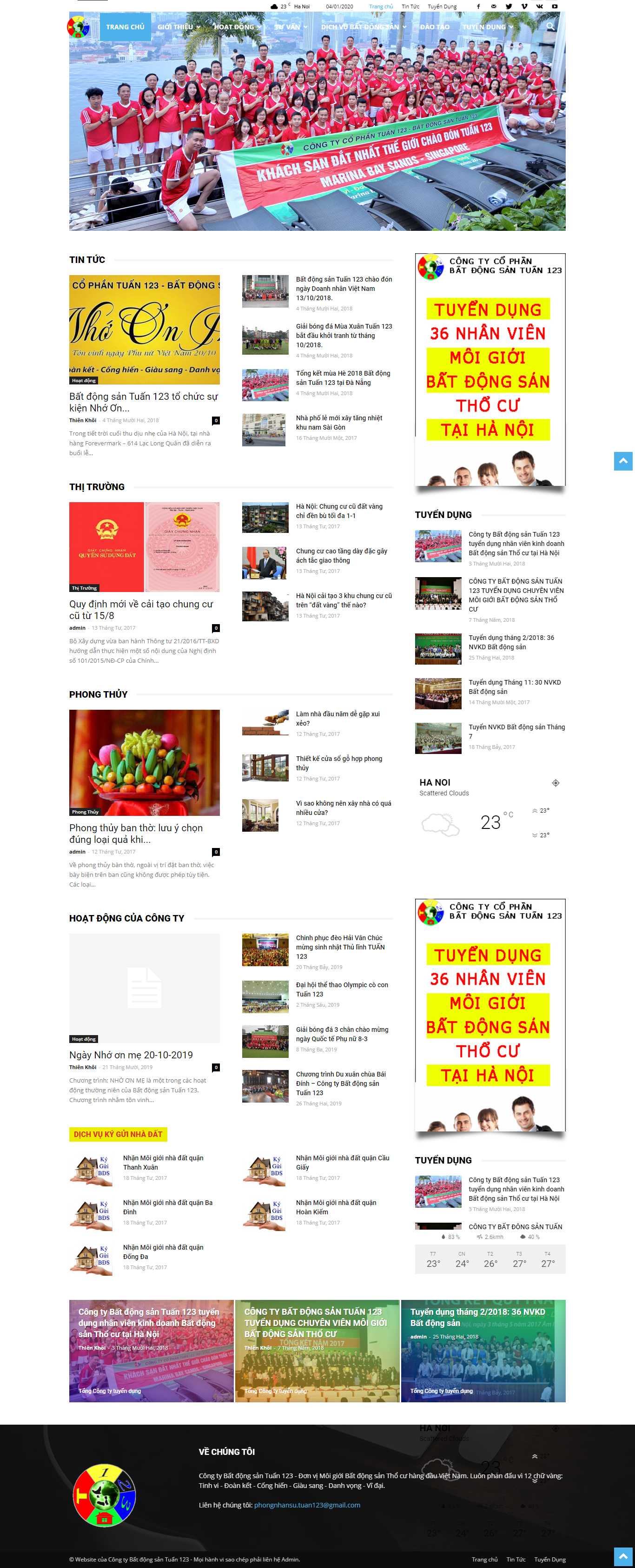 Thiết kế web sàn giao dịch - hcm.bdstuan123.com