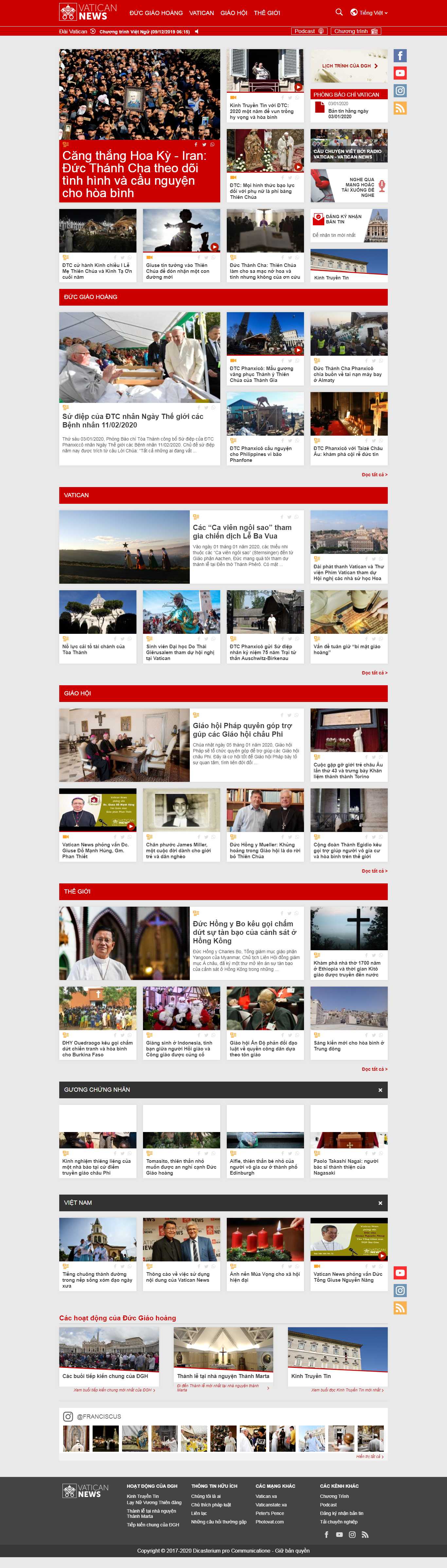Thiết kế web công giáo - www.vaticannews.va