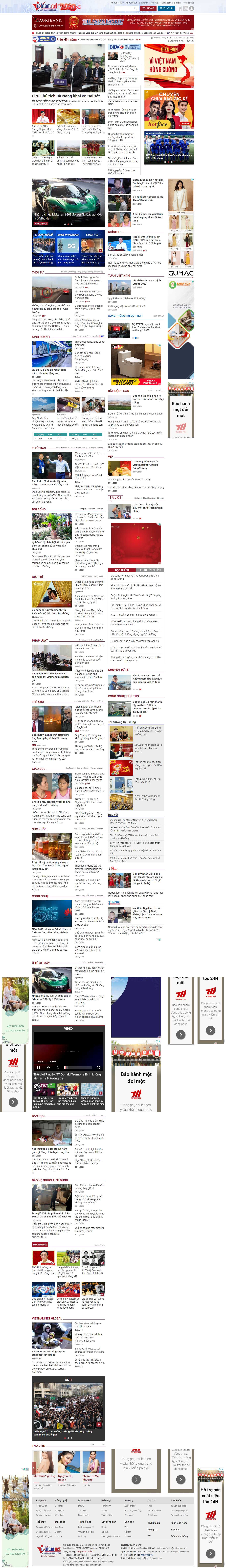 Thiết kế web tin tức - vietnamnet.vn