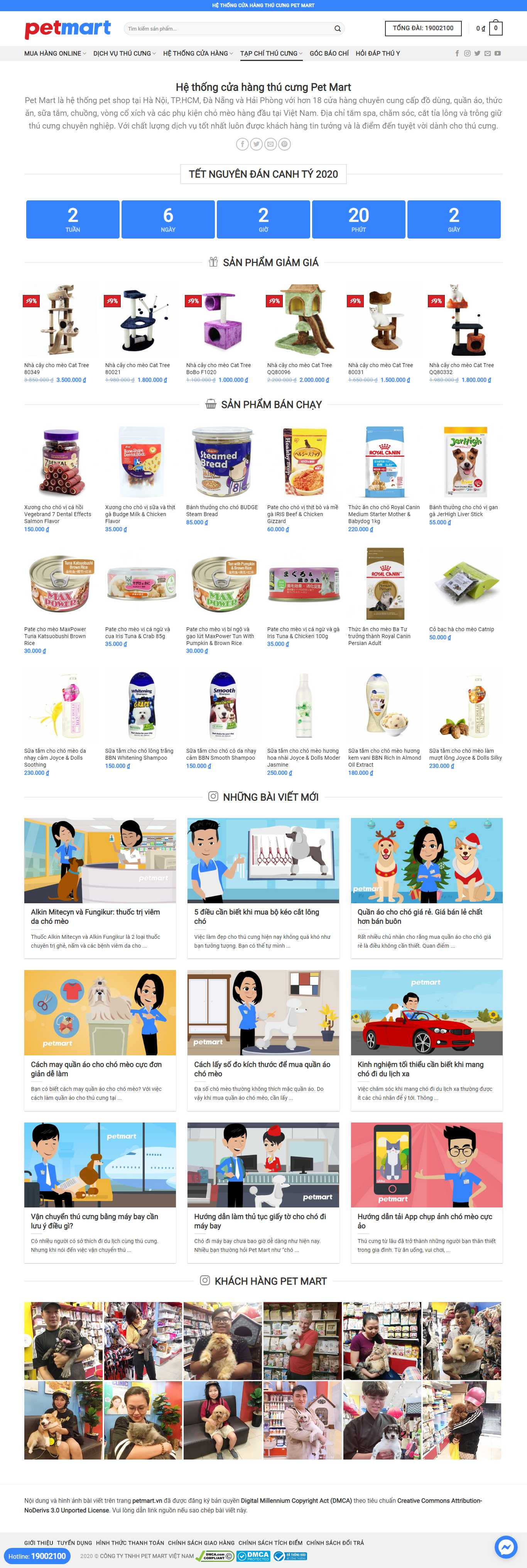Thiết kế web thú cưng - www.petmart.vn