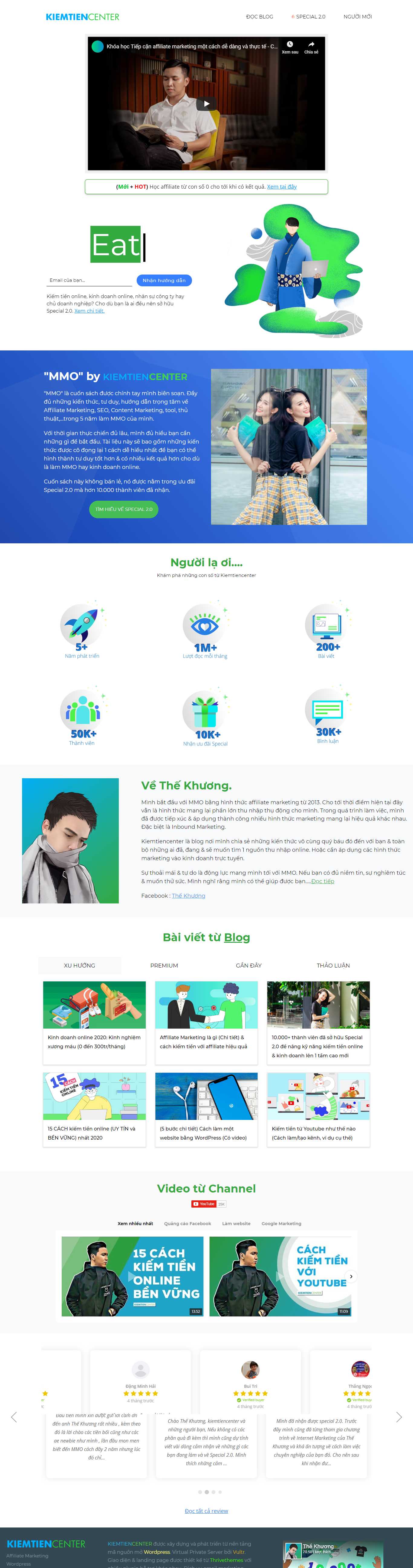 Thiết kế web kinh doanh online - kiemtiencenter.com