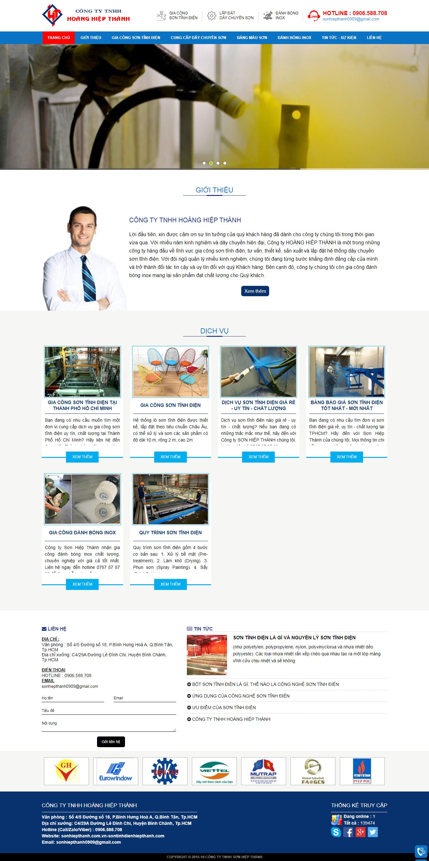 Thiết kế Web bán sơn nước, sơn tĩnh điện - www.sonhiepthanh.com.vn