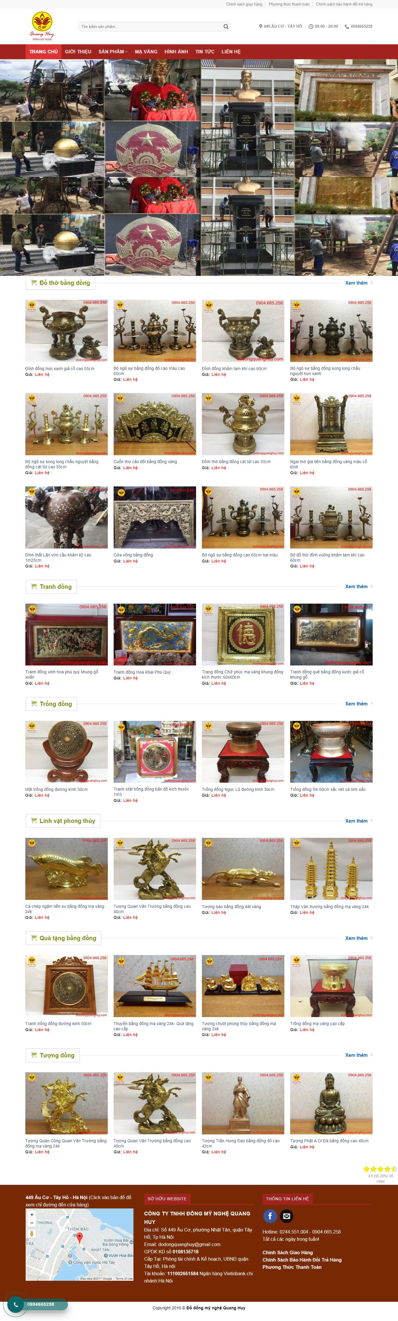 Thiết kế Web bán đồ phong thủy - dodongquanghuy.com