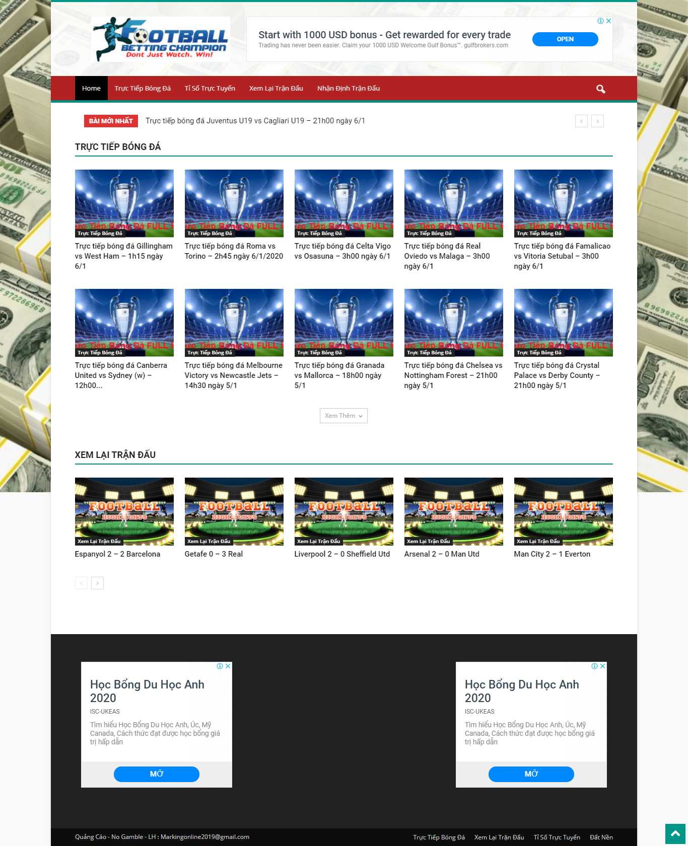 Thiết kế web bóng đá - cado789.com