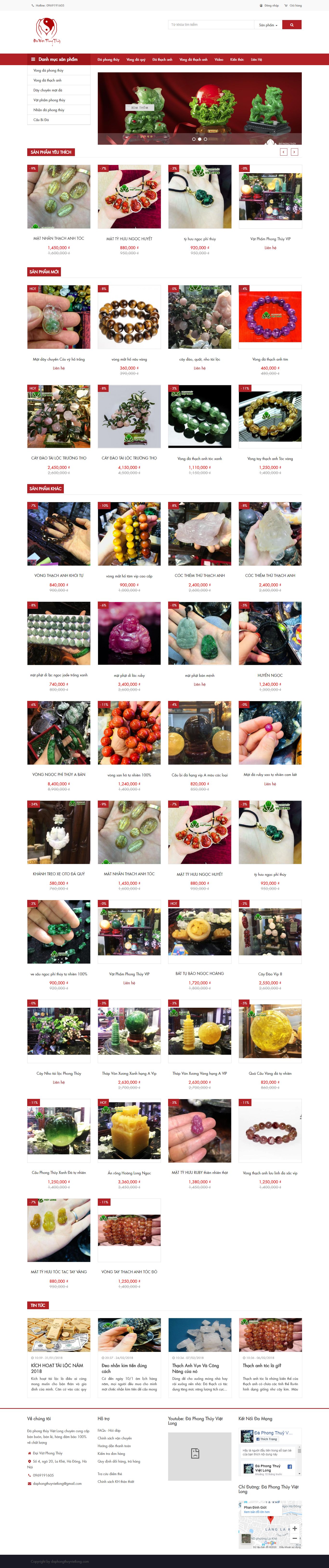 Thiết kế web phong thủy cuộc sống - daivietphongthuy.com