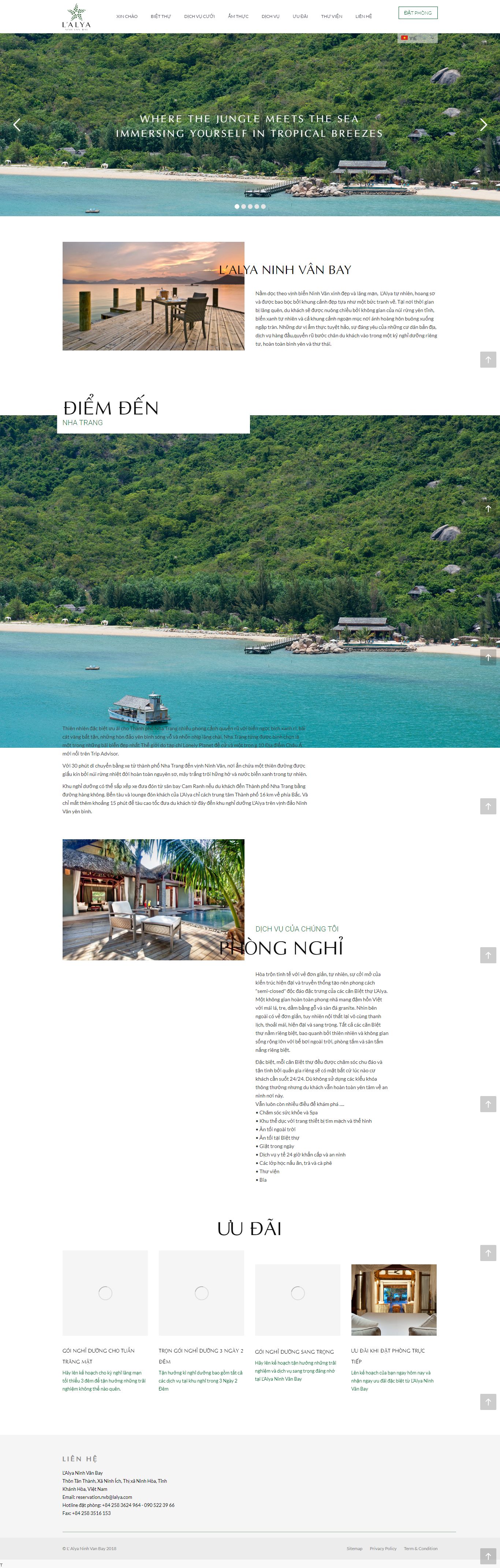 Thiết kế Web biệt thự, nghỉ dưỡng - lalyana.com