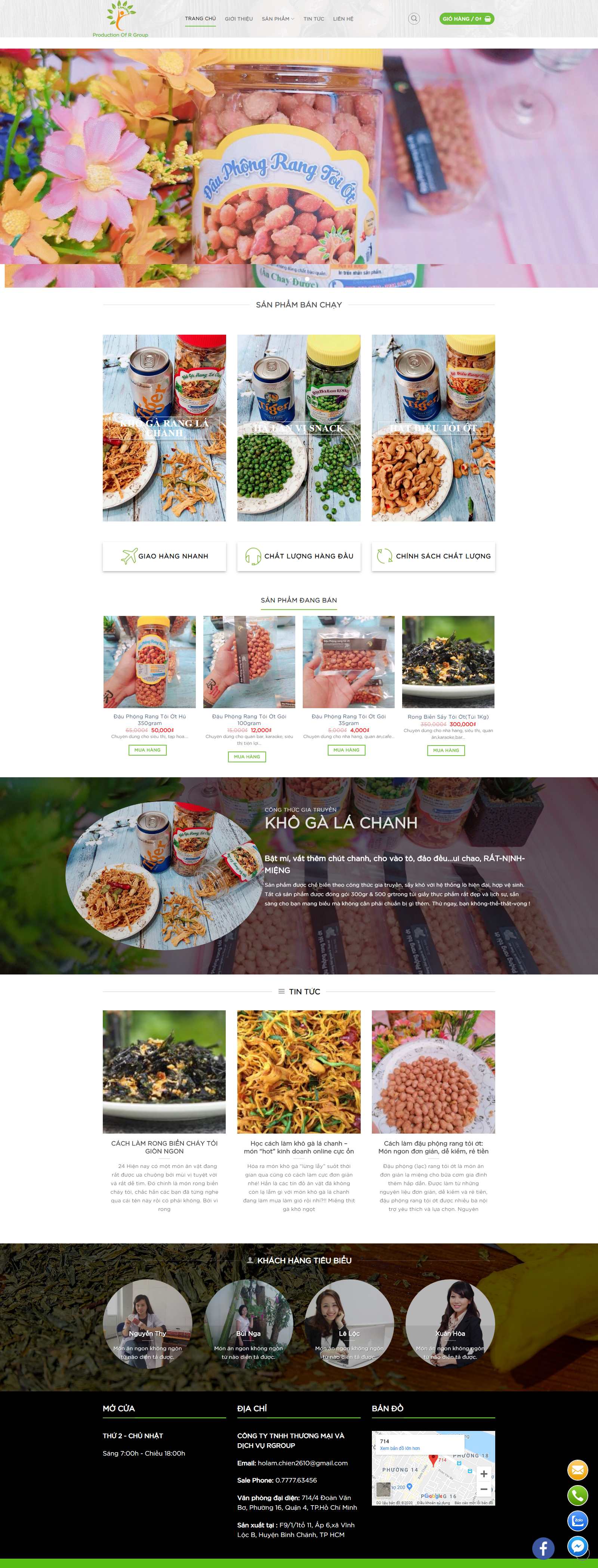 Thiết kế web bán đồ ăn vặt - rkhaivi.com