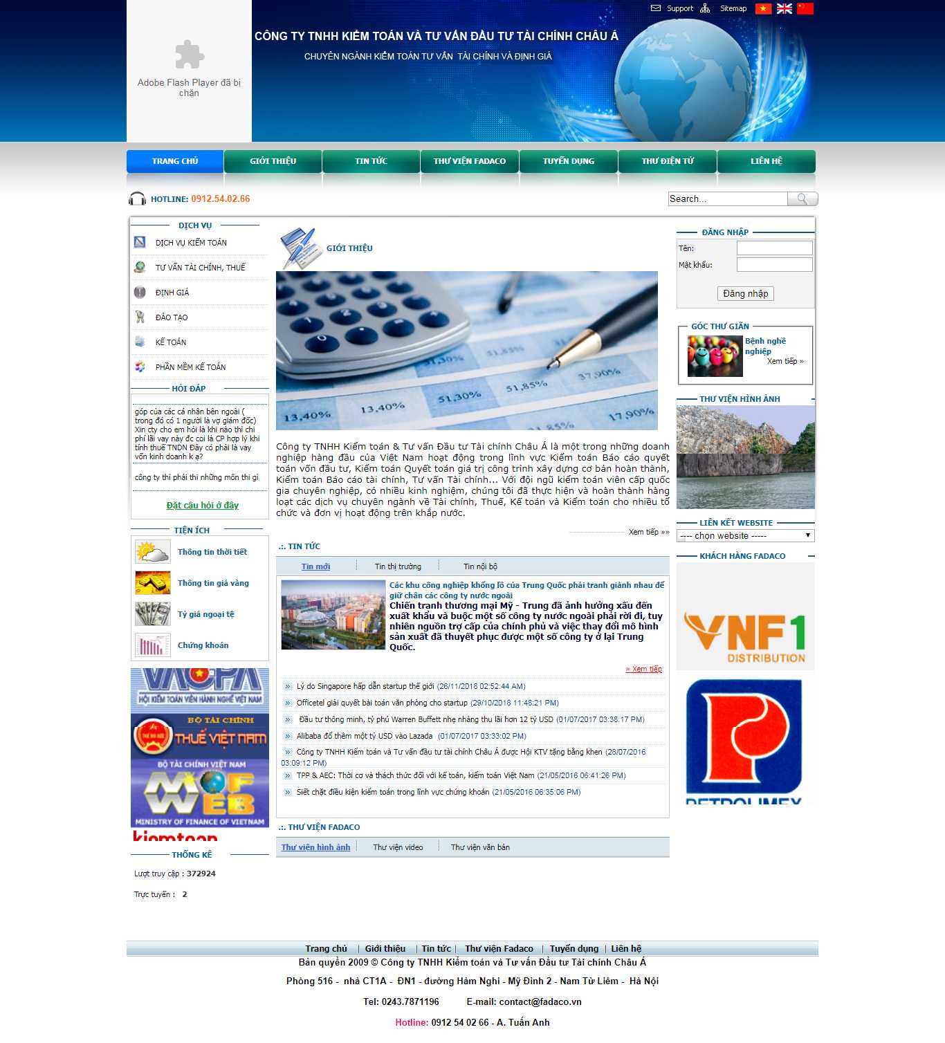 Thiết kế web kiểm toán - fadaco.com.vn