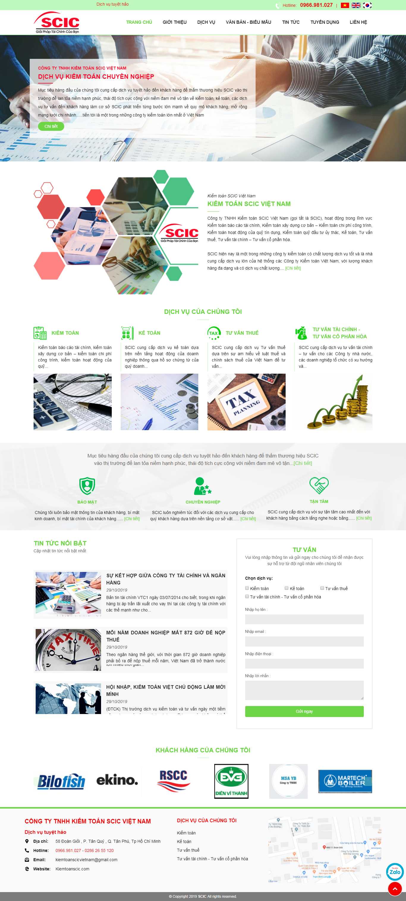 Thiết kế web kiểm toán - kiemtoanscic.com