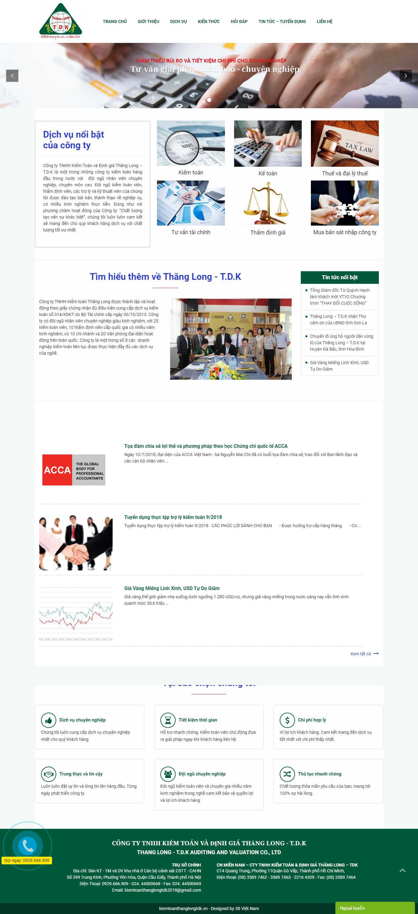 Thiết kế web kiểm toán - kiemtoanthanglongtdk.vn