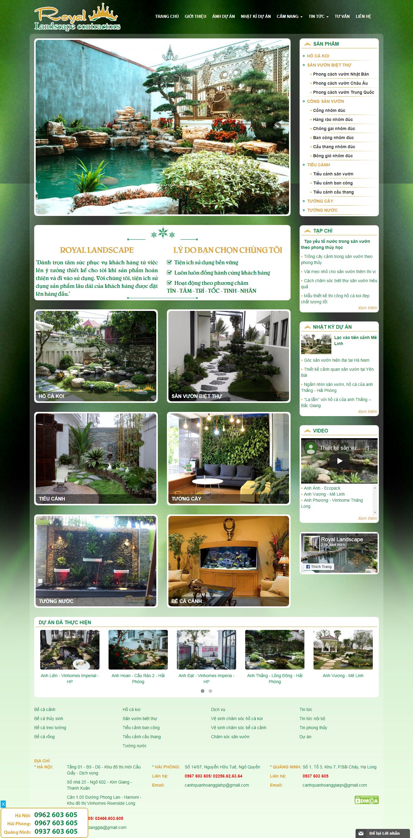 Thiết kế Web bán cá cảnh, cây thủy sinh - canhquanhoanggia.com