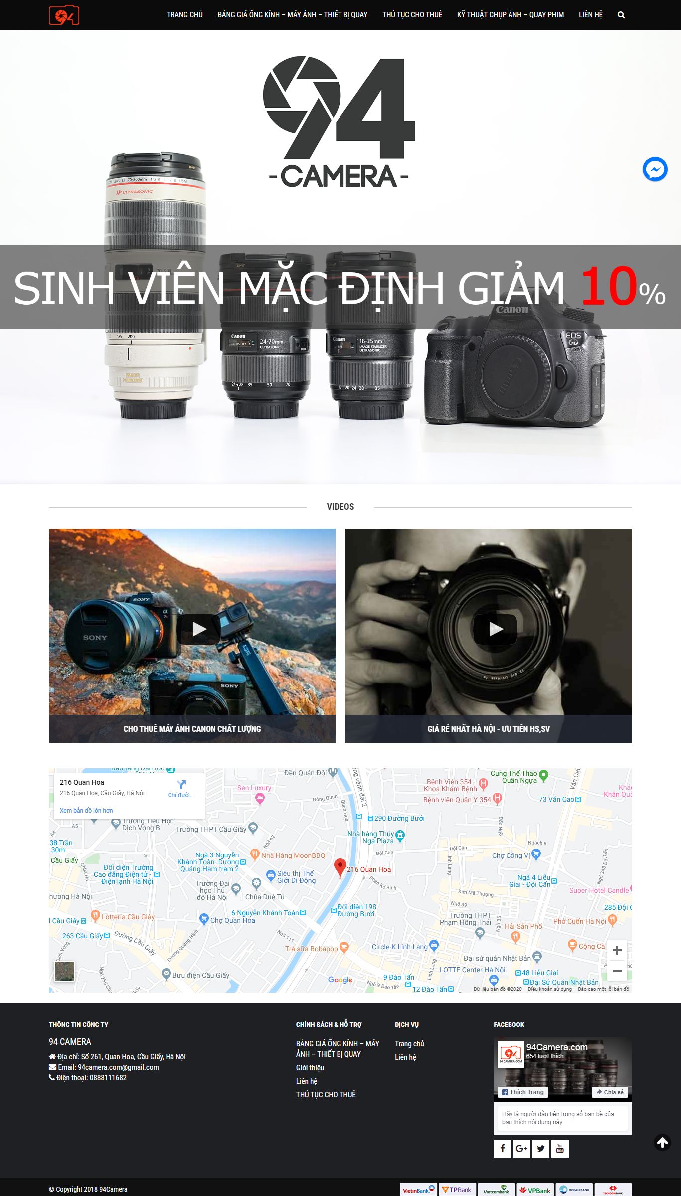 Thiết kế Web bán máy ảnh - 94camera.com
