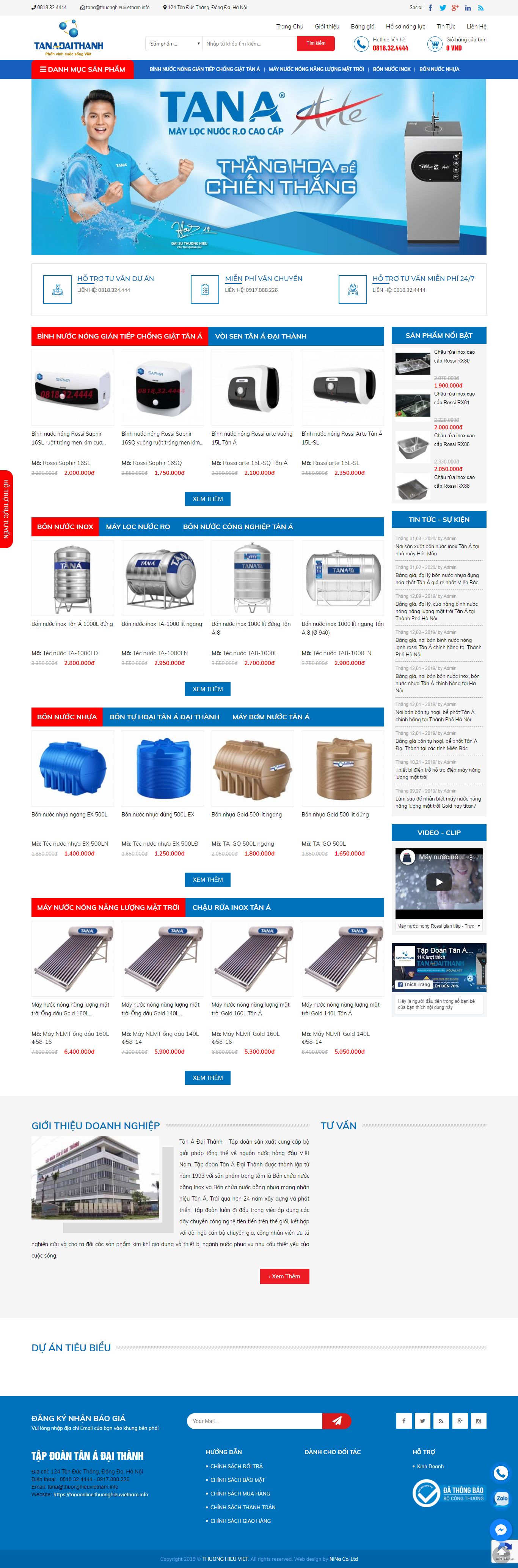 Thiết kế Web bán máy năng lượng mặt trời - tanaonline.thuonghieuvietnam.info