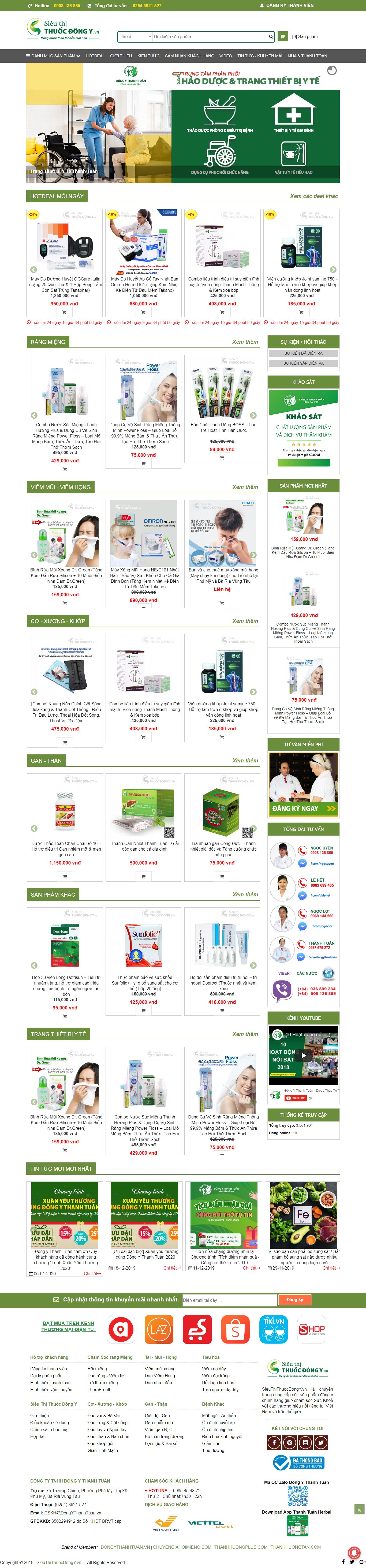 Thiết kế Web nhà thuốc đông y - sieuthithuocdongy.vn
