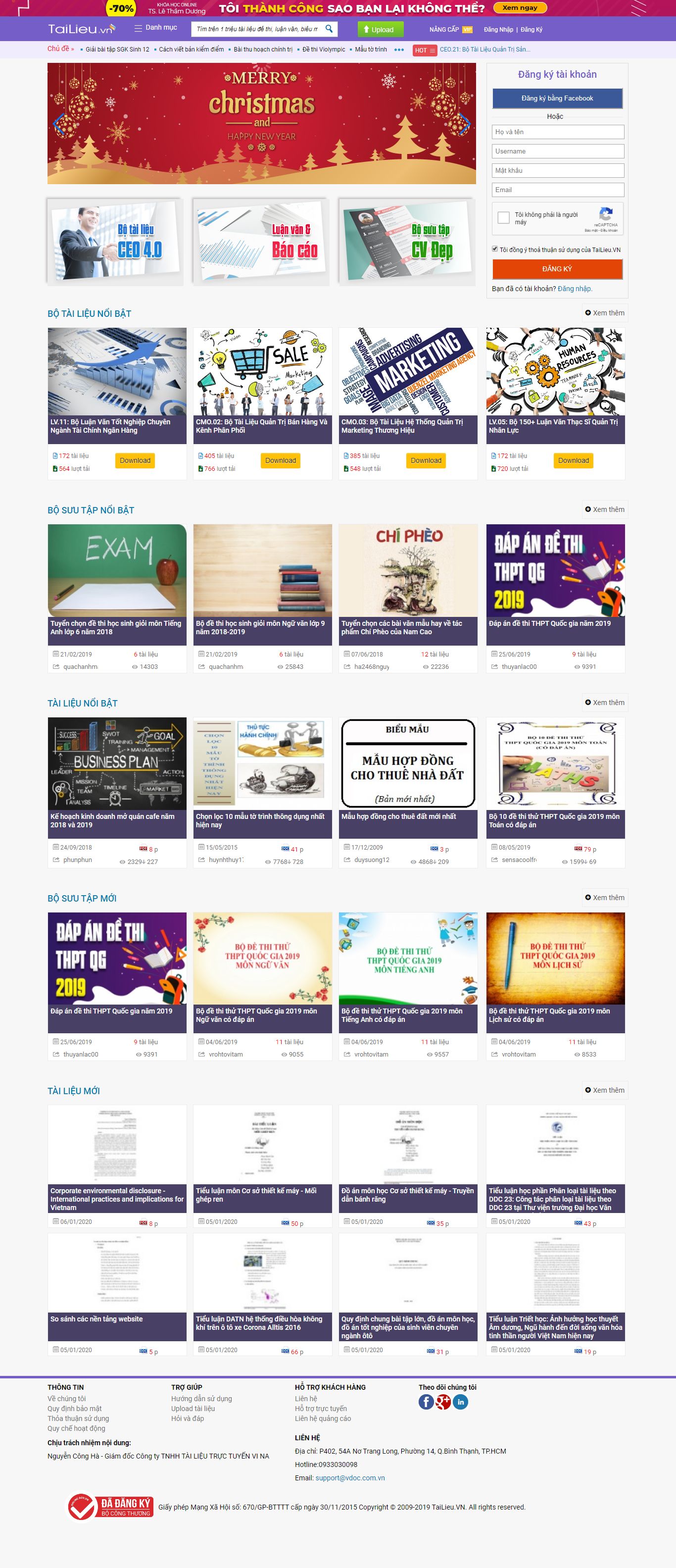 Thiết kế Web bán, chia sẻ tài liệu trực tuyến - tailieu.vn