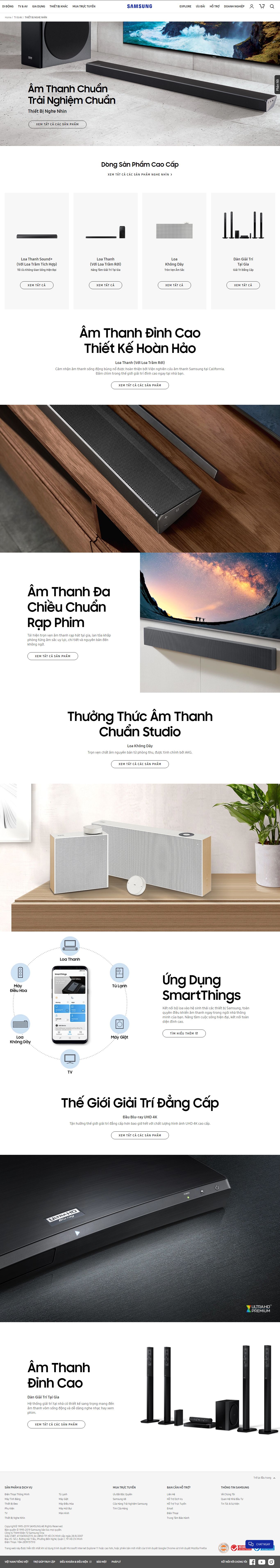 Thiết kế Web bán thiết bị nghe nhìn - www.samsung.com