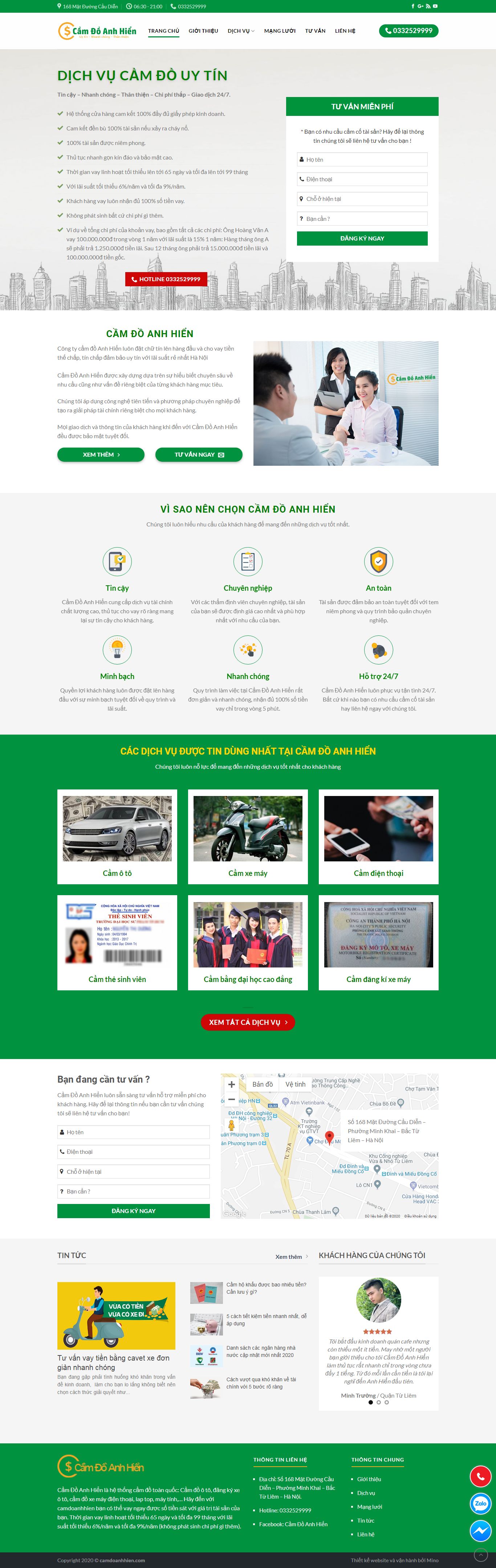 Thiết kế Web cầm đồ uy tín - camdoanhhien.com