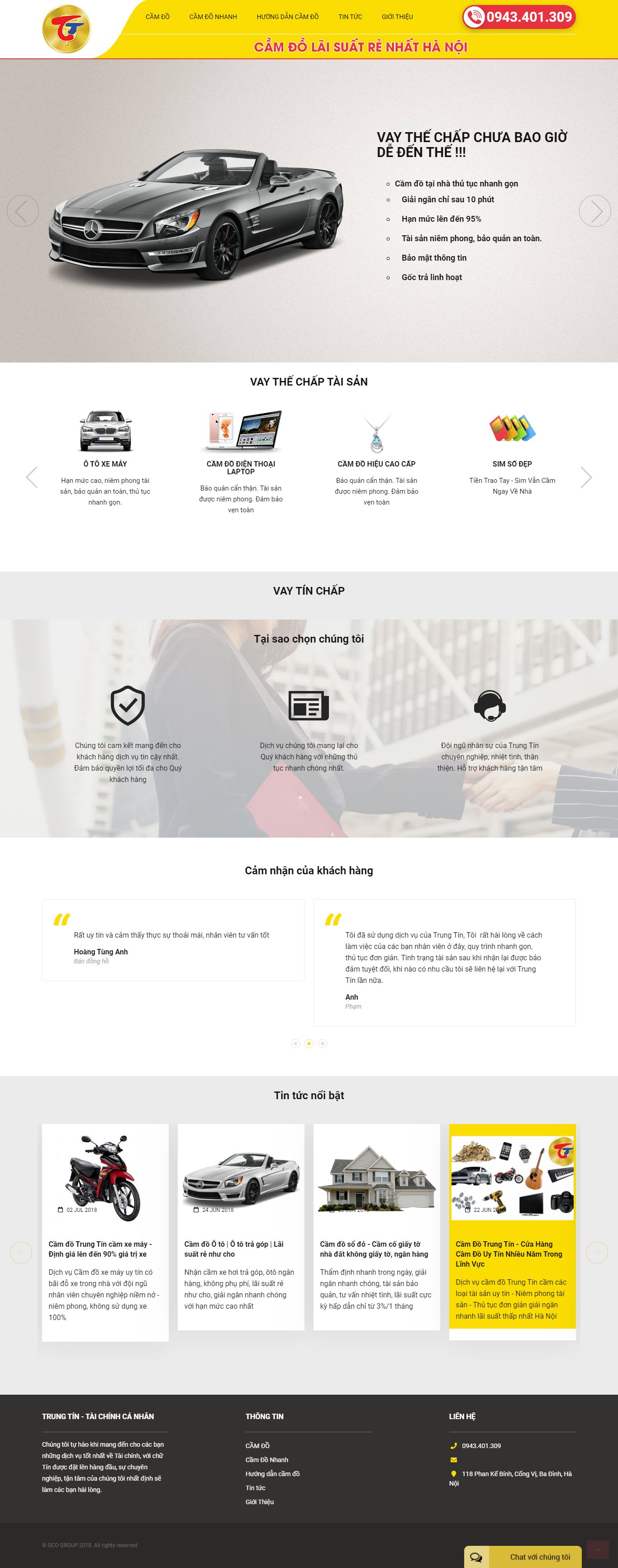 Thiết kế Web cầm đồ uy tín - camdotrungtin.com
