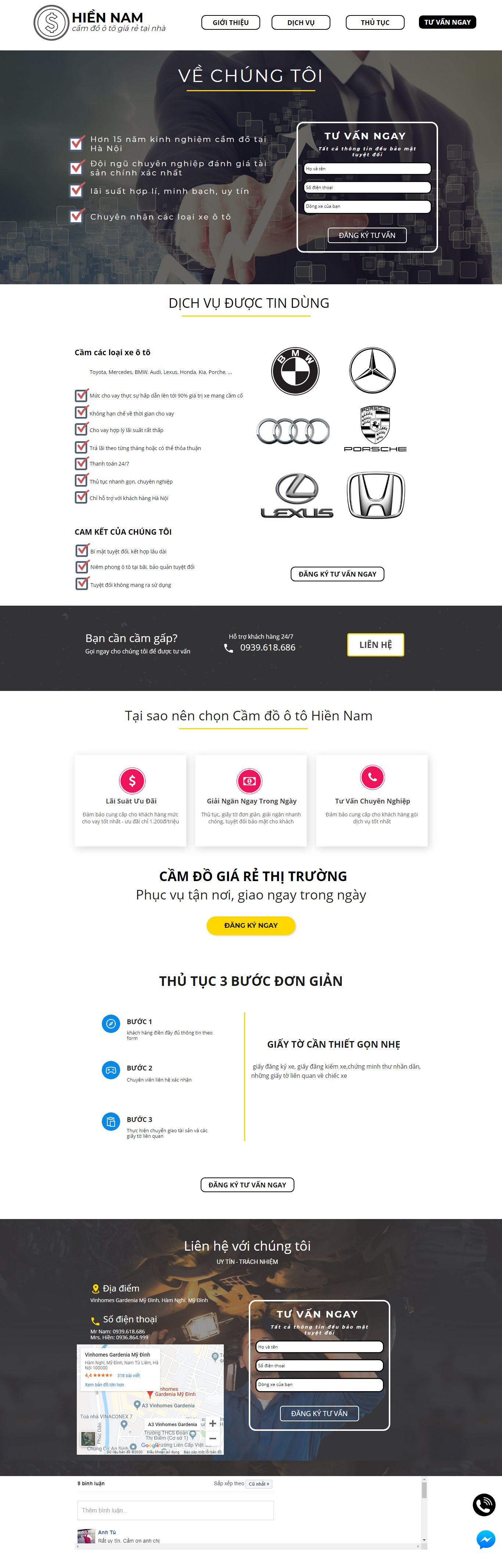 Thiết kế Web cầm đồ uy tín - www.camdooto247.com