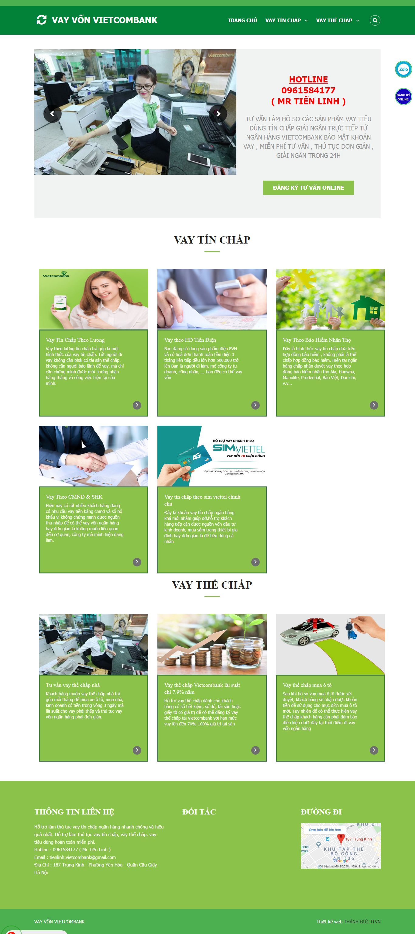 Thiết kế Web vay vốn tín dụng ngân hàng - vayvon-nganhangvietcombank.com.vn
