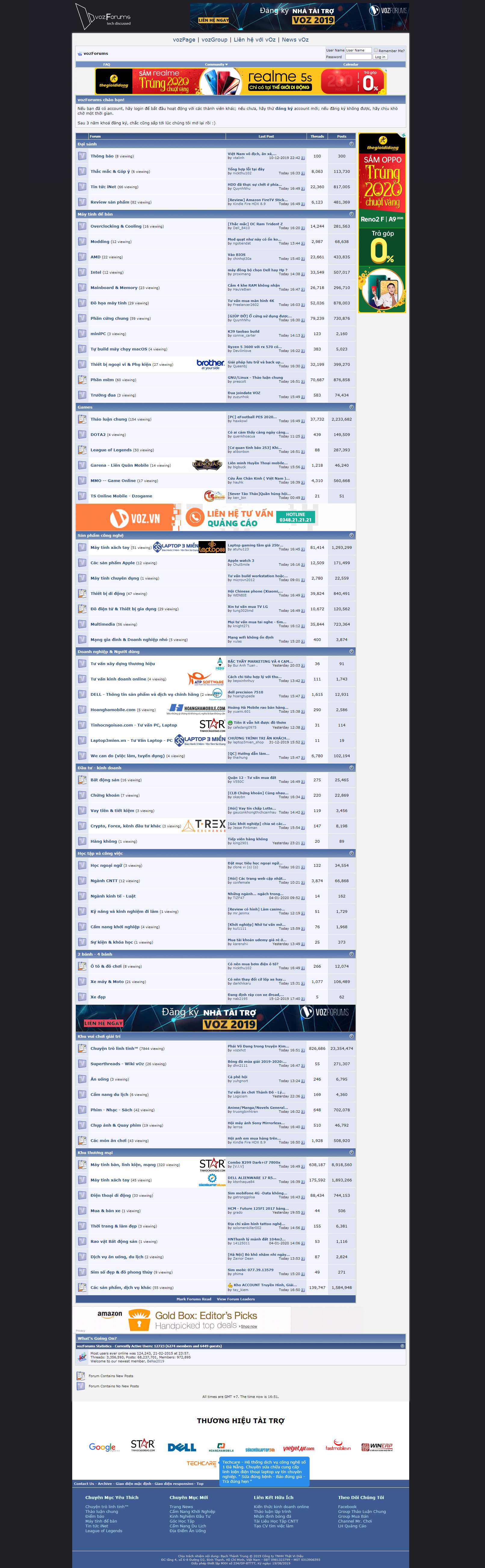 Thiết kế web diễn đàn - forums.voz.vn
