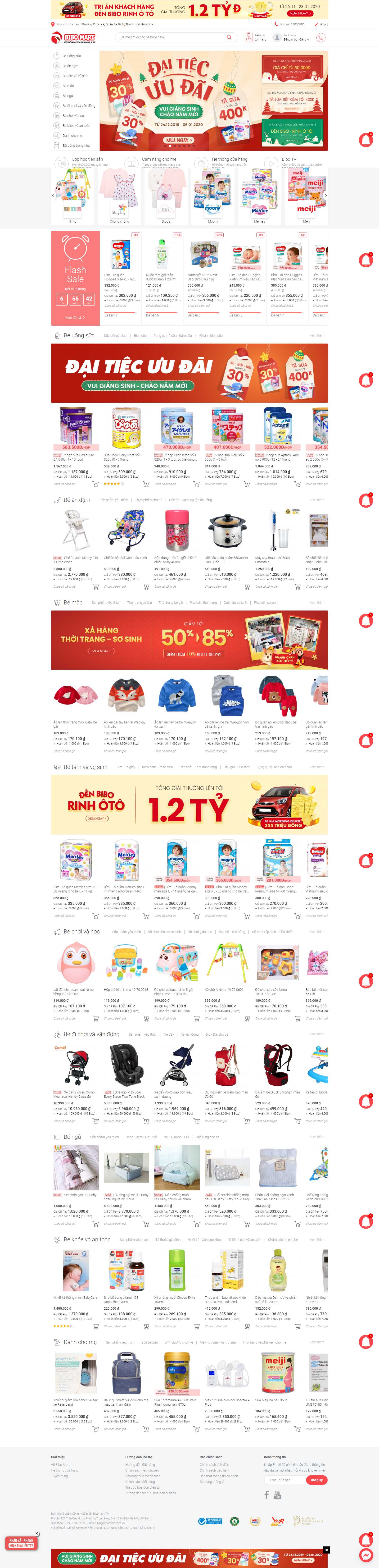 Thiết kế web cửa hàng - bibomart.com.vn
