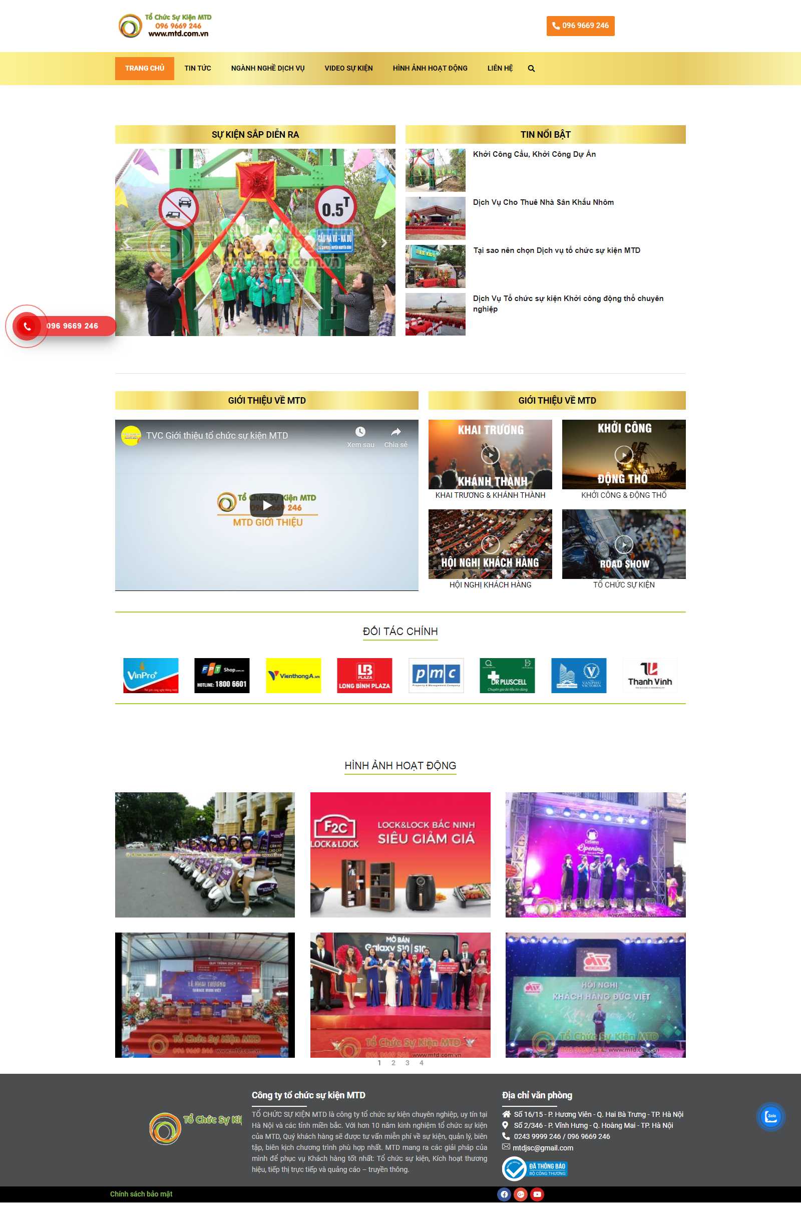 Thiết kế web hội thảo - mtd.com.vn