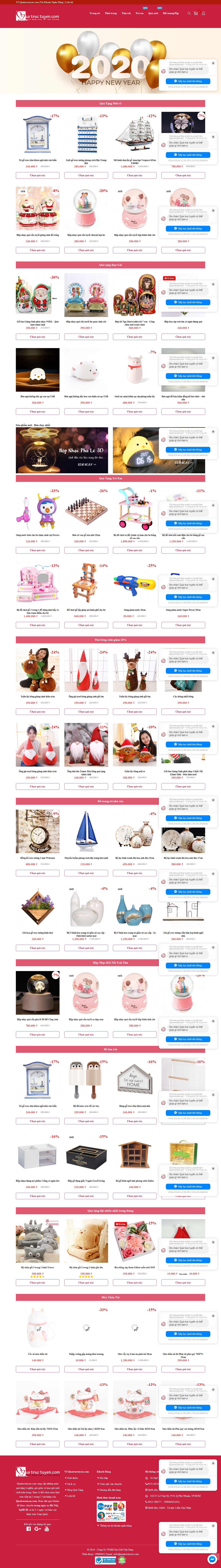 Thiết kế Web thú nhồi bông, quà lưu niệm - quatructuyen.com