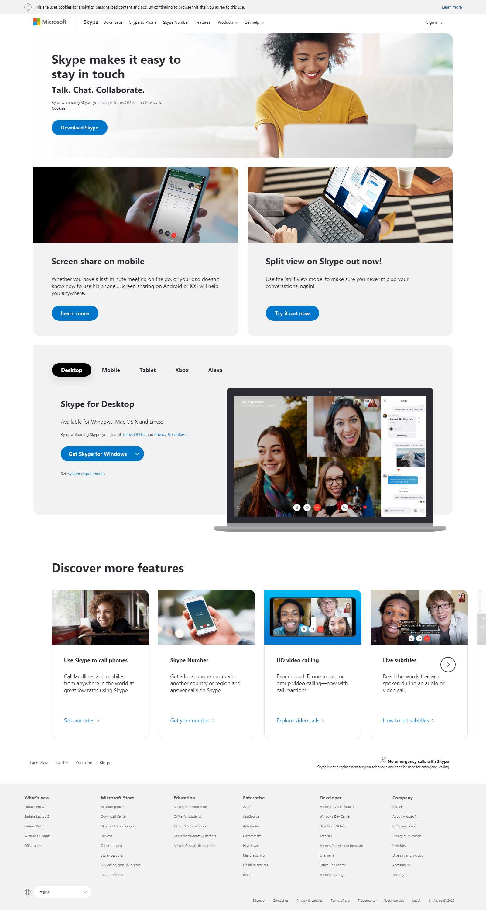 Thiết kế web mạng xã hội - www.skype.com