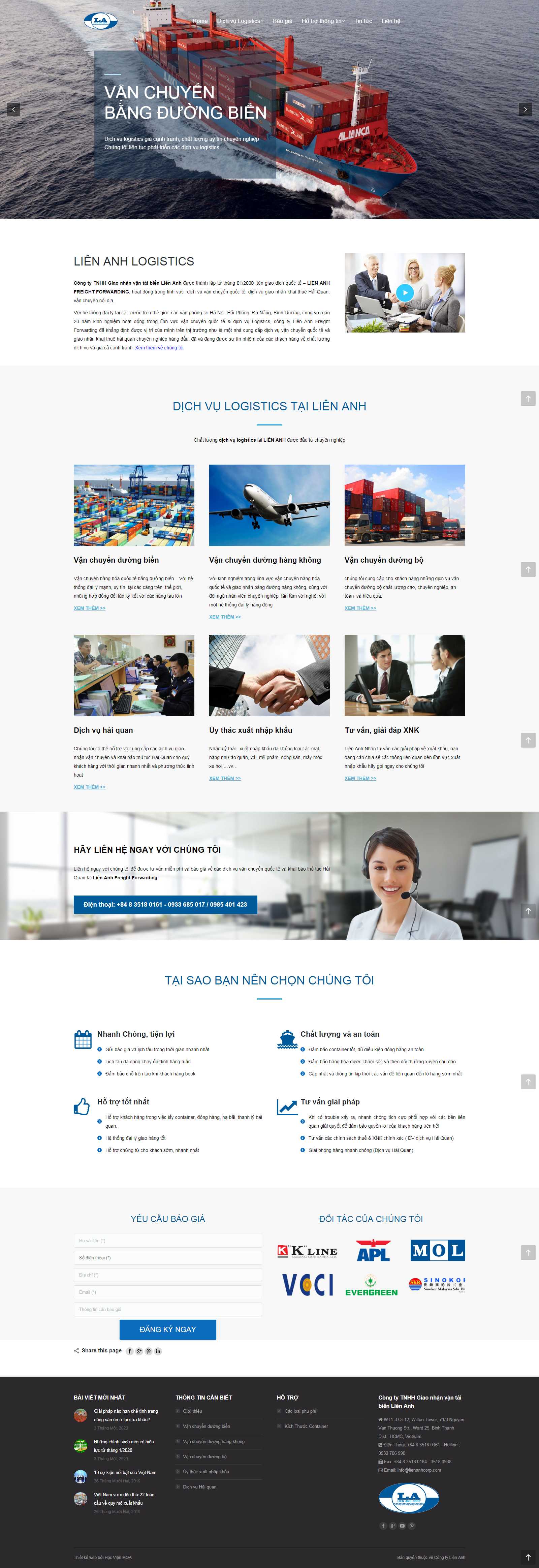 Thiết kế web xuất khẩu - www.lienanhcorp.com