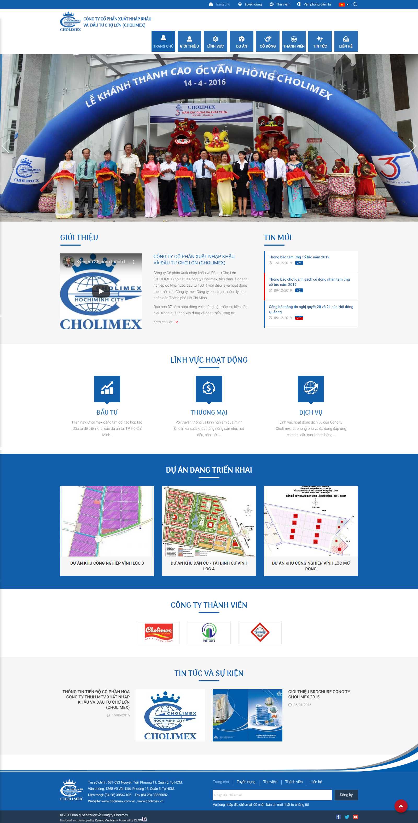 Thiết kế web xuất khẩu - www.cholimex.vn
