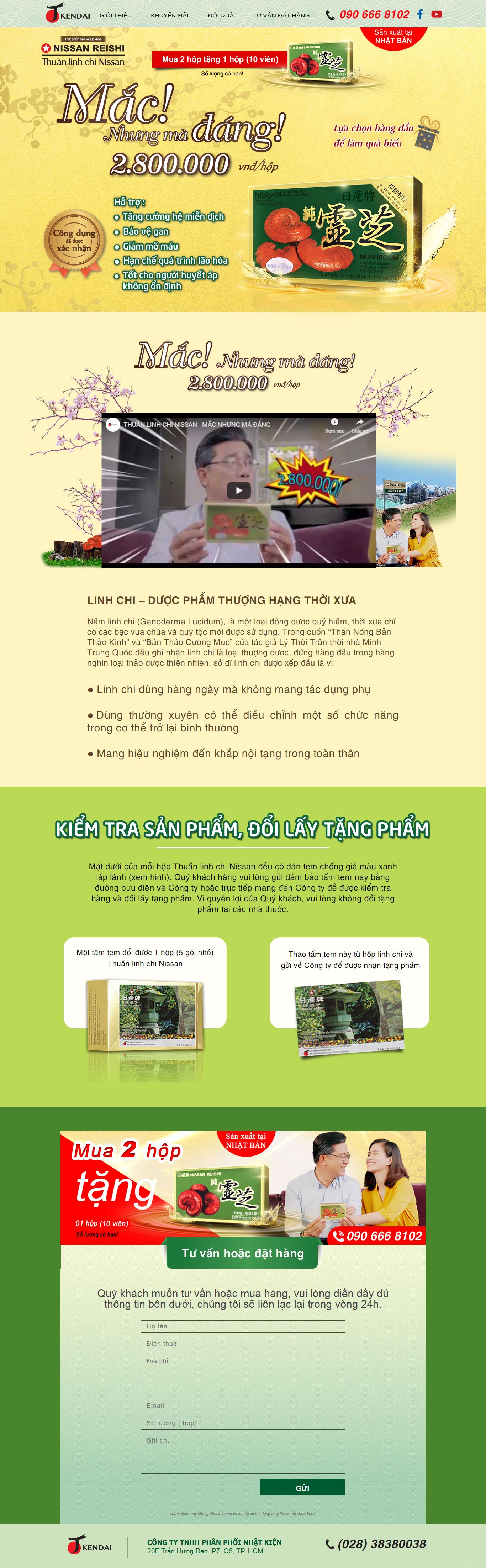 Thiết kế Web bán nhân sâm linh chi - www.thuanlinhchinissan.com