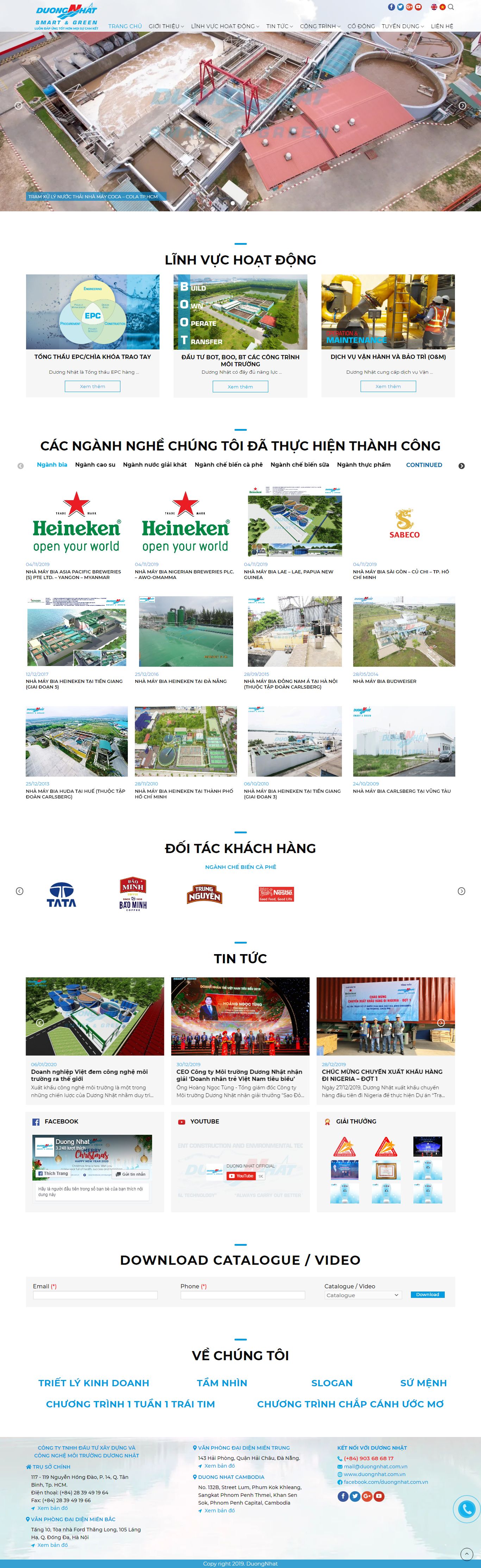 Thiết kế Web công ty môi trường - duongnhat.com.vn