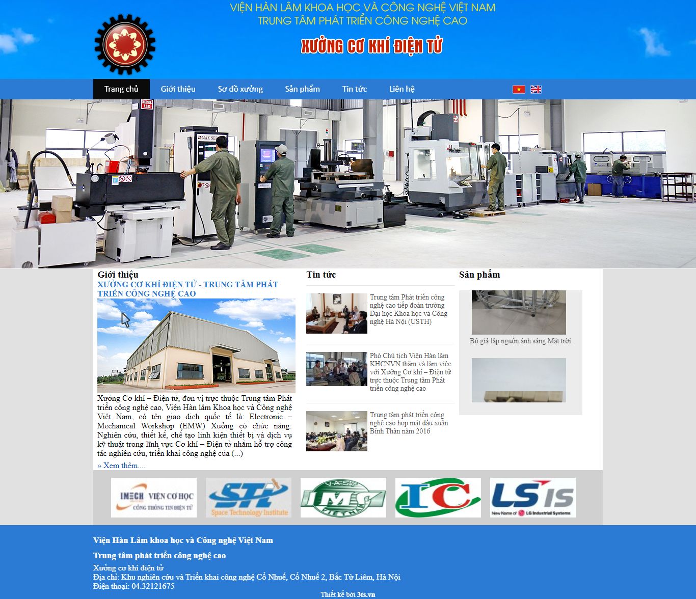 Thiết kế Web xưởng cơ khí - emw-htd.com