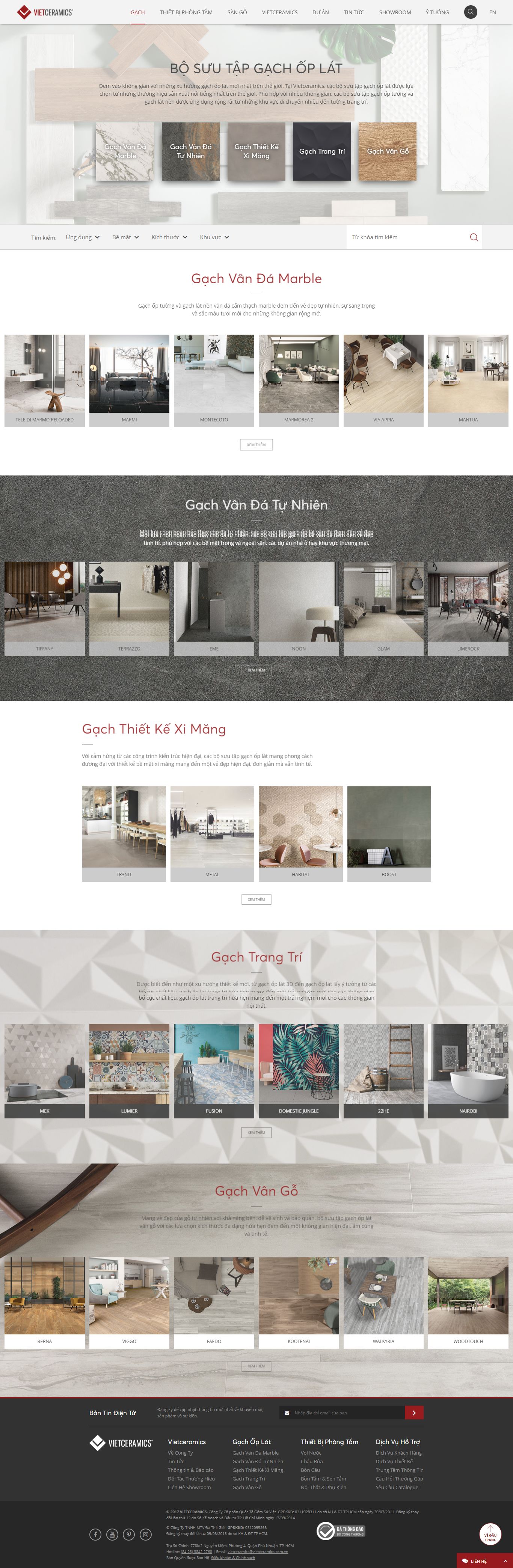 Thiết kế Web gạch đáp ốp lát - www.vietceramics.com