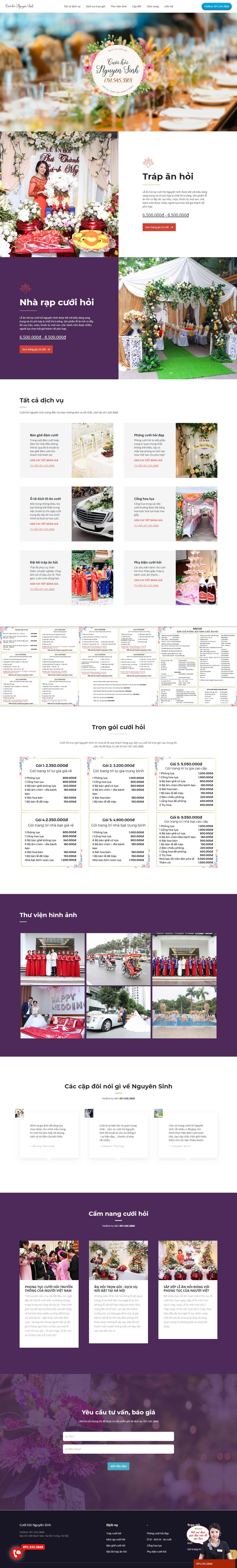 Thiết kế Web dịch vụ cưới hỏi trọn gói - nguyensinhcuoihoi.com