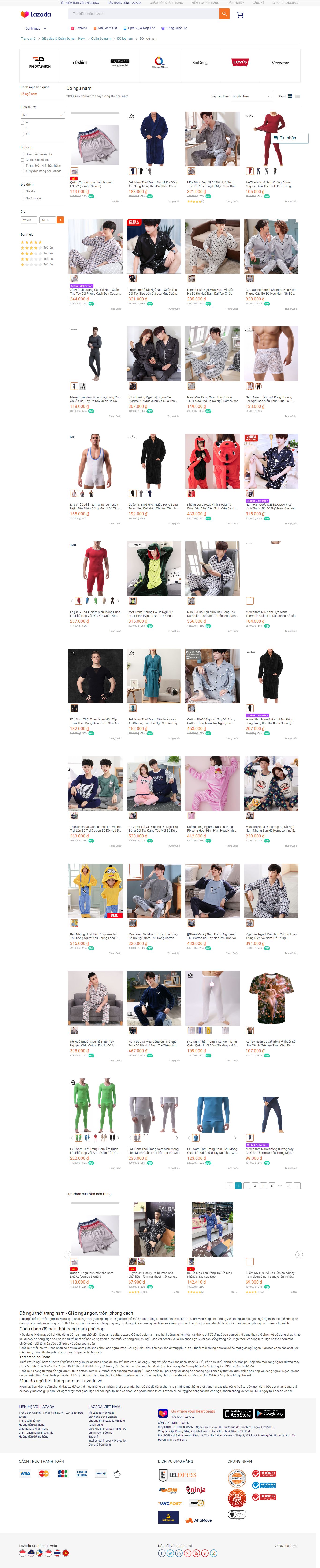 Thiết kế Web bán đồ lót đồ ngủ Nam Nữ Online - www.lazada.vn