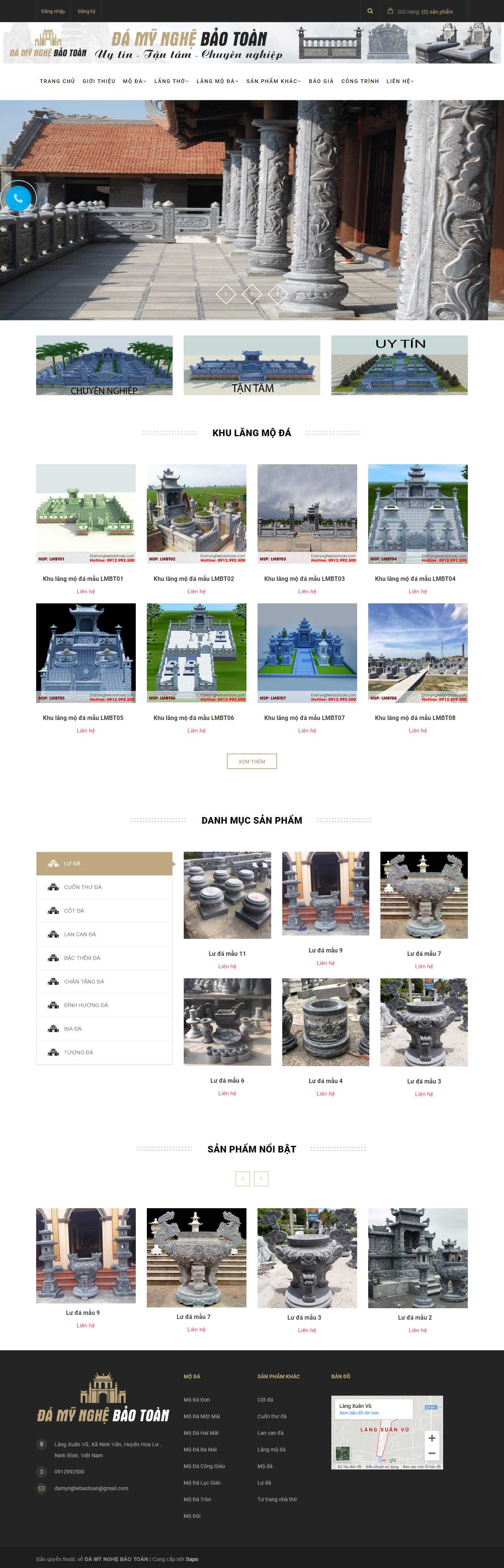 Thiết kế Web đá mỹ nghệ - damynghebaotoan.com