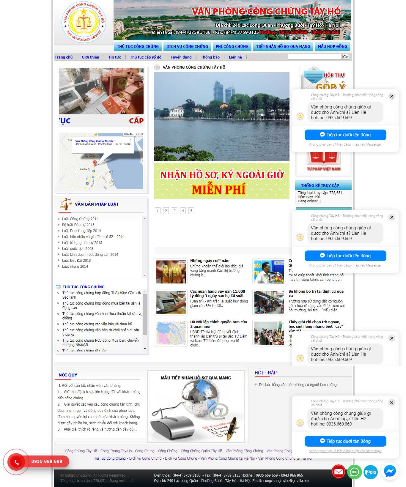 Thiết kế Web dịch thuật công chứng - congchungtayho.com