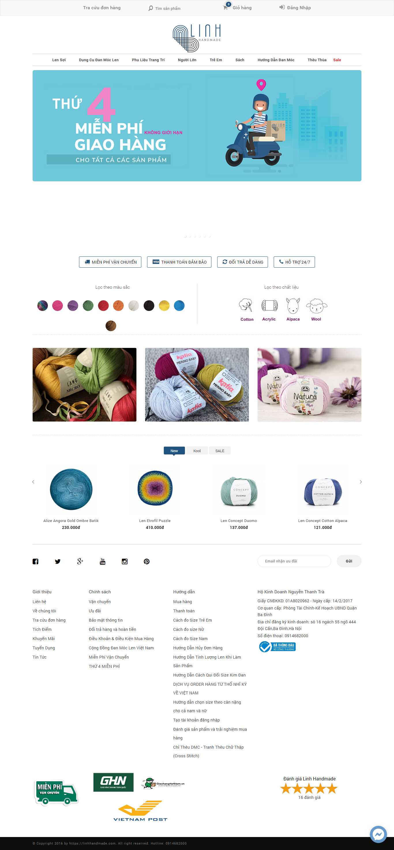 Thiết kế Web bán đồ handmade - linhhandmade.com