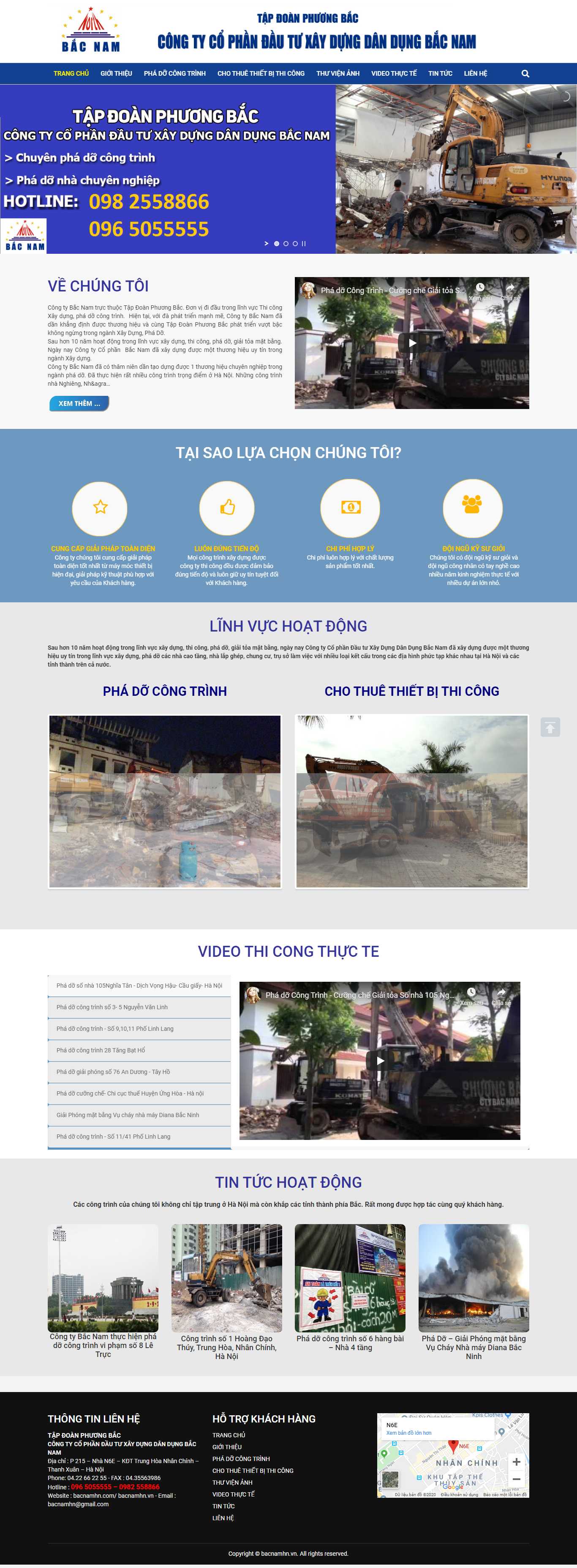 Thiết kế Web phá dỡ công trình - bacnamhn.vn