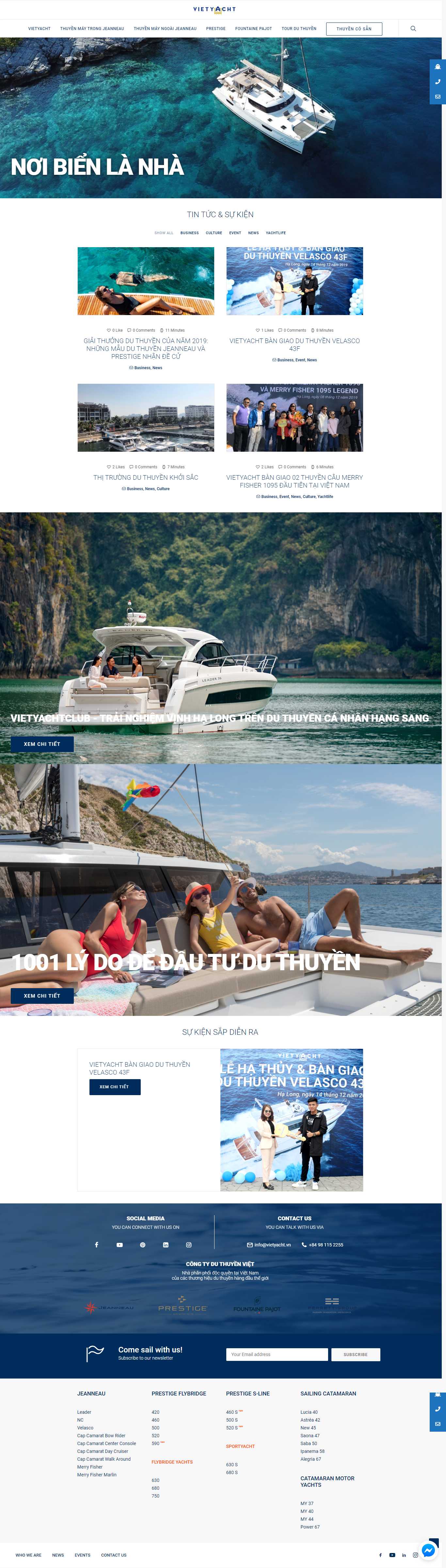 Thiết kế Web bán du thuyền cano - vietyacht.vn