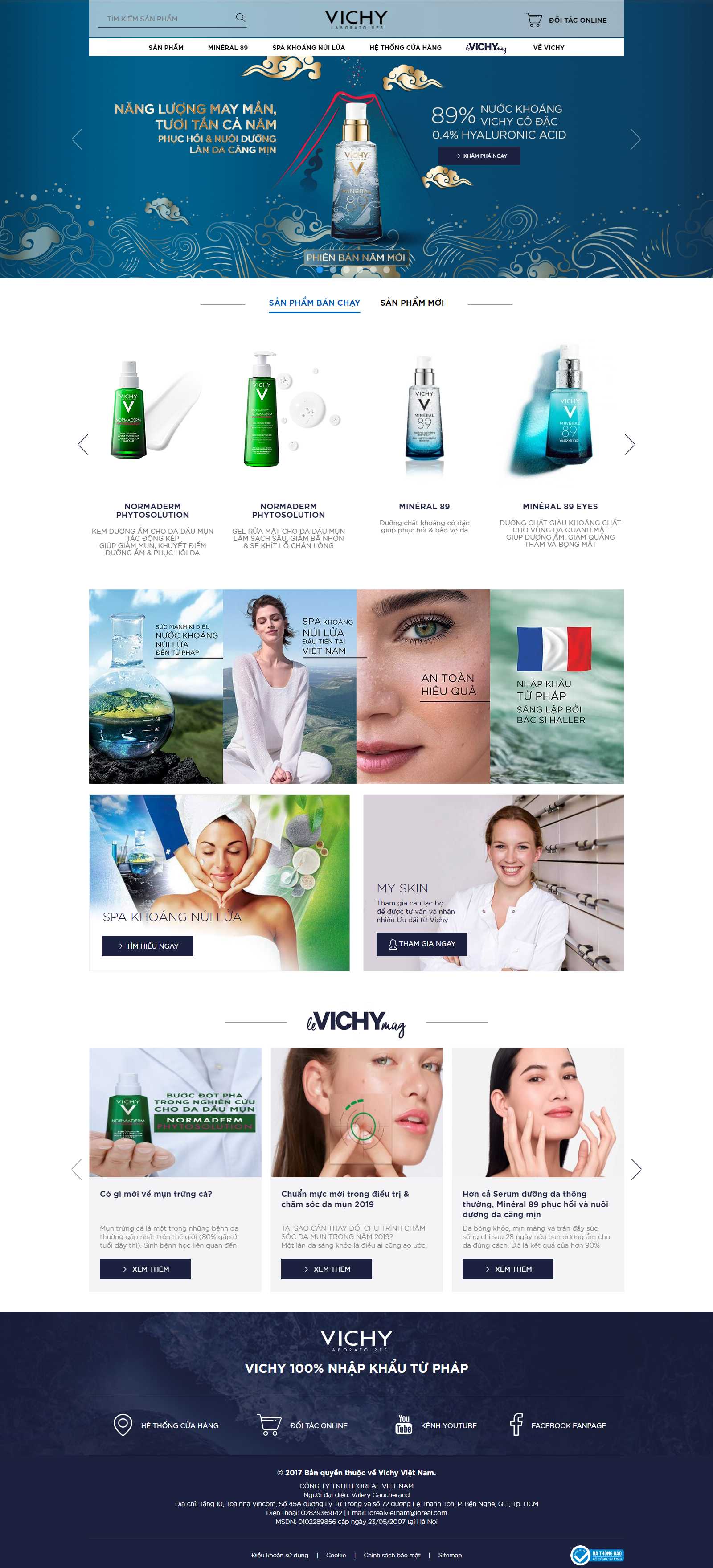 Thiết kế web chất lượng - vichy.com.vn