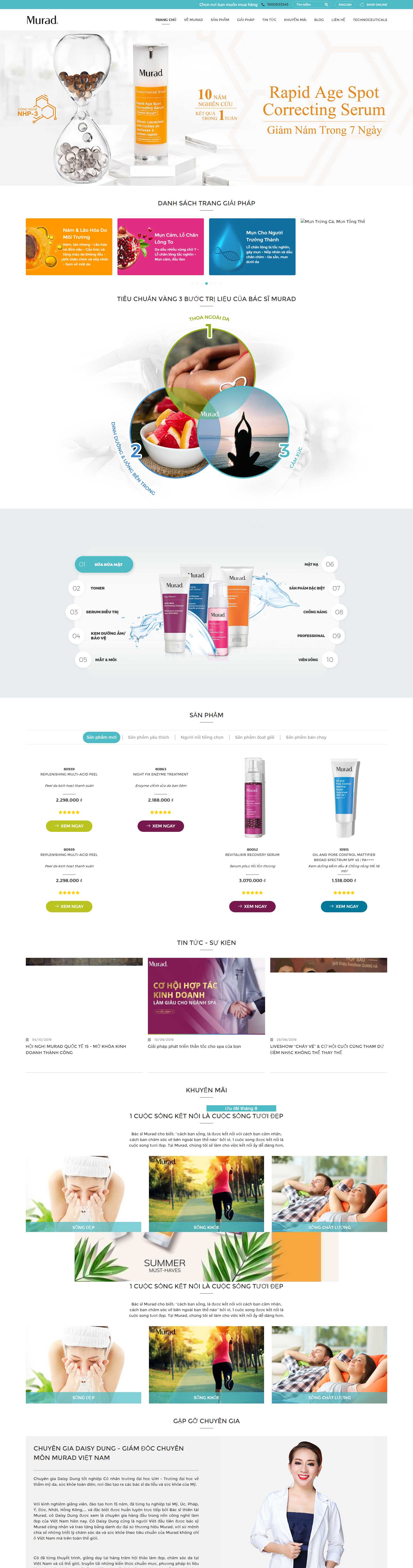 Thiết kế web chất lượng - www.muradvietnam.vn