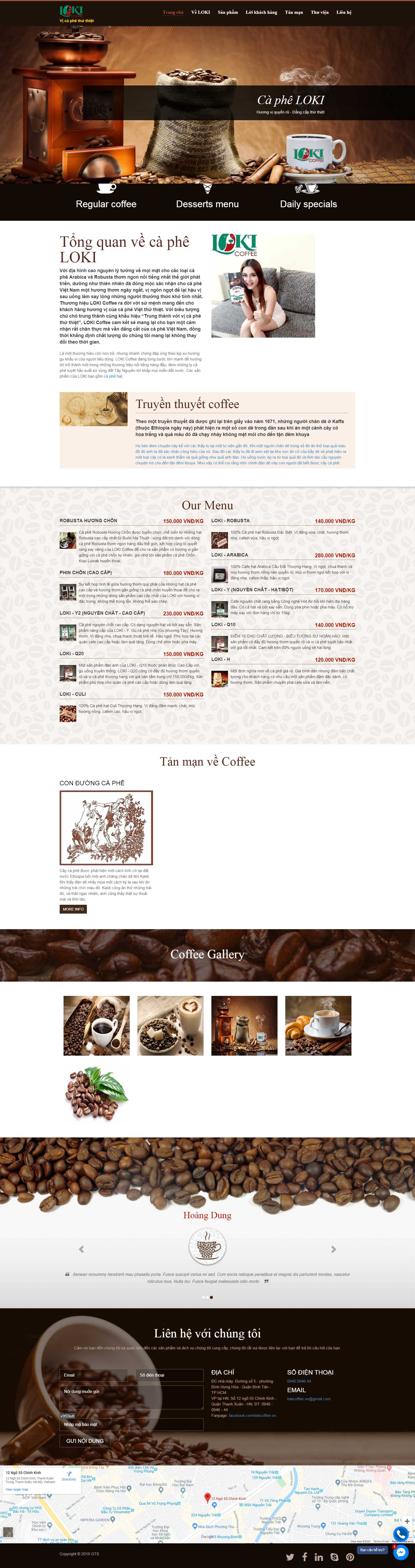 Thiết kế web siêu tốc - lokicoffee.com
