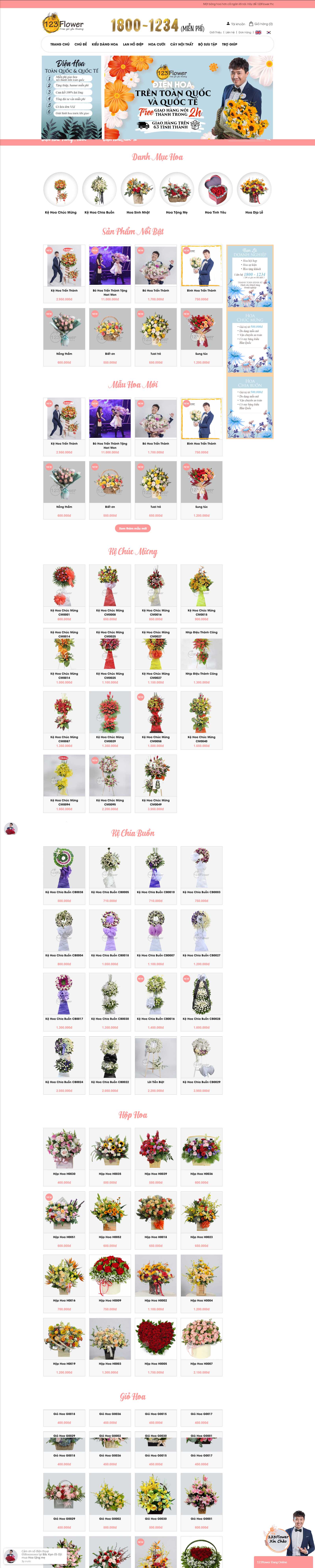 Thiết kế web siêu tốc - 123flower.vn