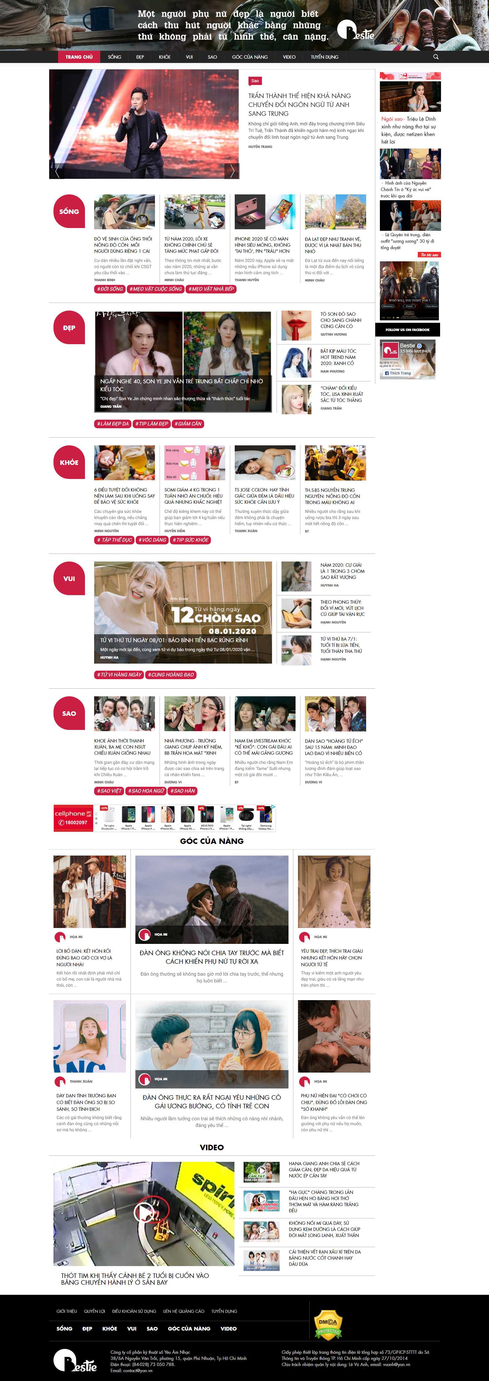 Thiết kế web startup - bestie.vn